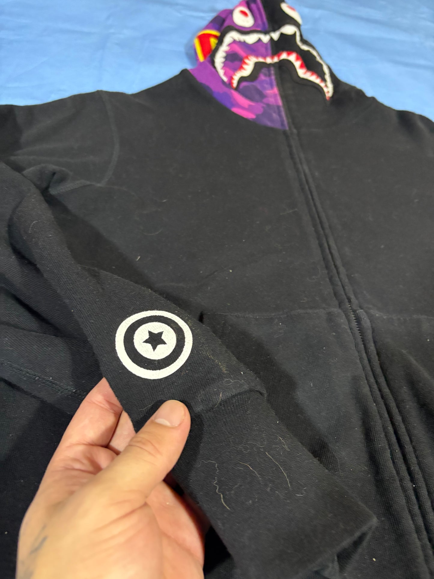 Reversible Camo/Black Bape Hoodie